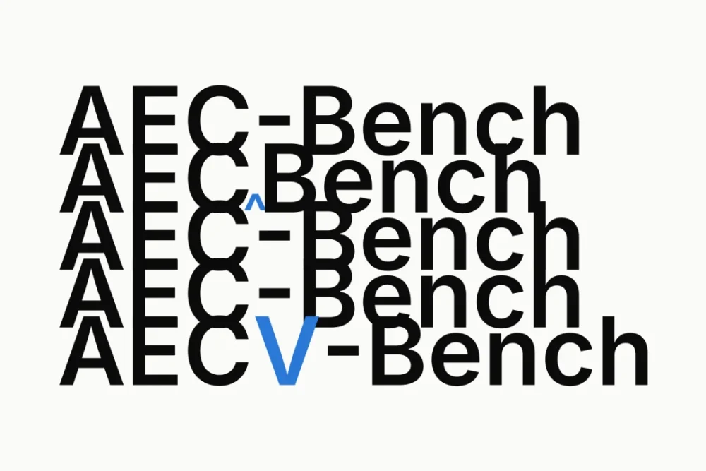 Article cover: the name AEC-Bench stacked five times in slightly different spellings